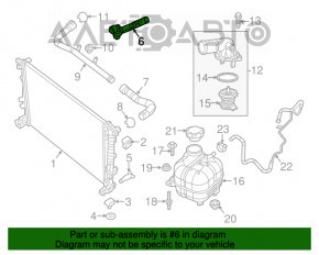 Патрубок охлаждения нижний Jeep Cherokee KL 14-21 3.2