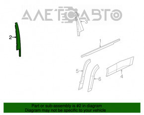 Capac usa spate stanga Jeep Cherokee KL 14- inainte