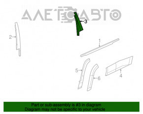 Capac usa laterala spate stanga Jeep Cherokee KL 14- înainte