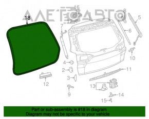 Уплотнитель резина двери багажника Jeep Cherokee KL 14-18