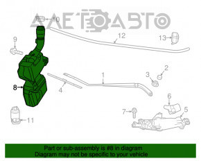 Rezervorul de spălare a parbrizului Fiat 500 12-19 fără capac