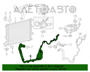 Furtunul de răcire inferior Chrysler 200 15-17 2.4