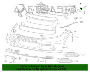 Suportul de bara fata dreapta superioara pentru Dodge Dart 13-16