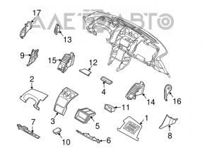 Capacul genunchiului de pe bordul Nissan 350z