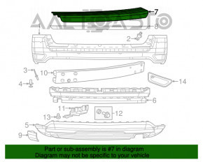 Накладка на бампер верхняя Jeep Compass 11-16 черн