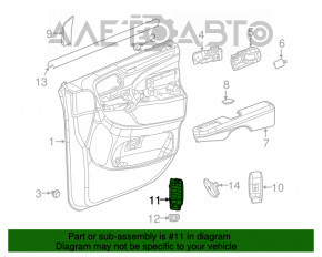 Controlul geamului electric din față, stânga, pentru Dodge Grand Caravan 11-20 2 auto.