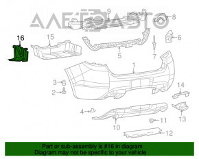 Protecție pentru bara spate dreapta Dodge Dart 13-16