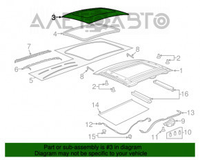 Geam panoramic Fiat 500 12-19