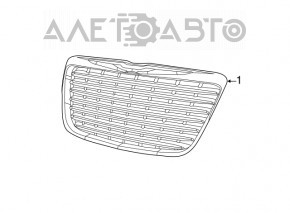 Grila radiatorului Chrysler 300 11-14 fara PTF