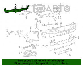 Suportul central pentru bara spate Jeep Cherokee KL 14-18