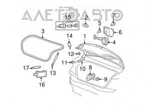 Замок крышки багажника Chrysler 200 4d 11-14