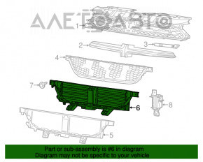 Jaluzele deflectorului radiatorului Dodge Dart 13-16 2.0 2.4