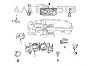 Управление подсветки приборов Dodge Dart 13-16 тип 1