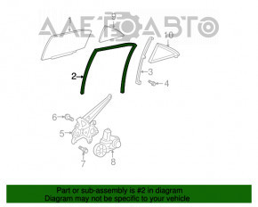 Garnitura de geam spate dreapta Toyota Camry v40