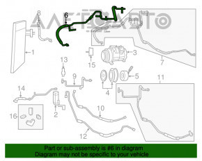 Tubul de aer condiționat / radiatorul de încălzire-condensator pentru Dodge Grand Caravan 11-20