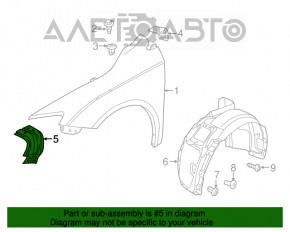 Suport aripi dreapta față Chrysler 200 15-17