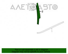 Panoul lateral frontal stânga pentru ușa Chrysler 200 15-17