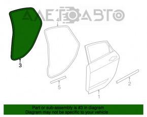 Уплотнитель дверного проема задний левый Chrysler 200 15-17