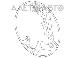 Capac disc de frână față dreapta Fiat 500 12-17