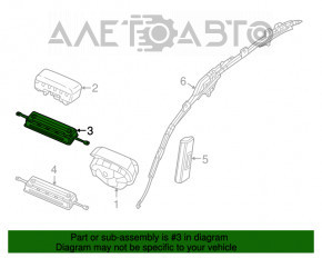 Airbag-ul genunchiului pentru șofer, stânga, Chrysler 200 15-17