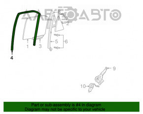 Garnitura ușii din spate stânga pentru Toyota Camry v30 2.4