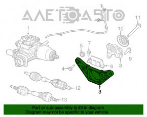 Кронштейн заднего дифференциала редуктор Jeep Cherokee KL 14- AWD