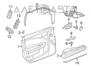Компьютер двери передней левой Dodge Durango 11-14