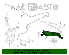 Trapezul de curățare a parbrizului cu motor pentru Dodge Dart 13-16