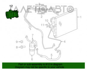 Компрессор кондиционера Chrysler 200 4d 11-14 2.4