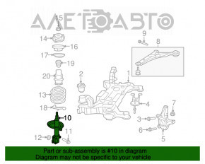 Suport amortizor asamblat dreapta față Dodge Grand Caravan 11-20 ruginit.