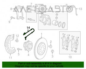 Senzor ABS dreapta față Chrysler 200 15-17