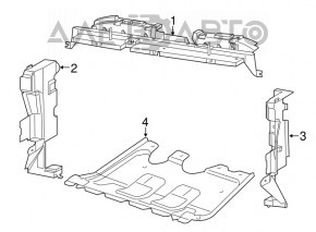 Deflectorul radiatorului dreapta pentru Jeep Cherokee KL 14-18 3.2, cu ruptură