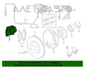 Suport dreapta față Fiat 500 12-19