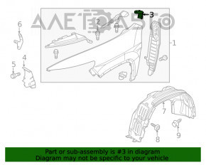 Suport aripi dreapta față Jeep Cherokee KL 14-18, superior