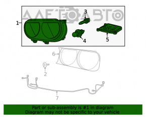 Far dreapta față asamblată Dodge Challenger 15-19 restilizare xenon