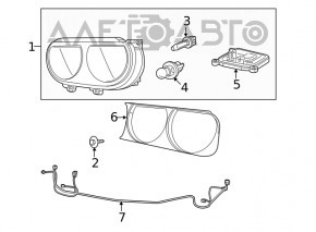 Far dreapta față asamblată Dodge Challenger 15-19 restilizare xenon