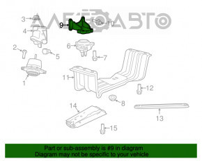 Suportul de pernă pentru cutia de viteze automată a Jeep Grand Cherokee WK2 11-21 3.6