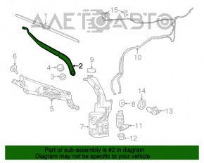 Leashul drept al ștergătorului de parbriz Jeep Cherokee KL 14-