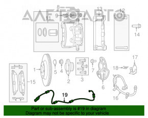 Senzor ABS frontal stânga Dodge Charger 11- RWD