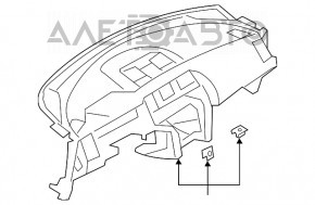 Торпедо передняя панель без AIRBAG Nissan Murano z51 09-14 беж