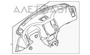 Panoul frontal al torpilei fără AIRBAG Infiniti FX35 FX45 03-08 gri.