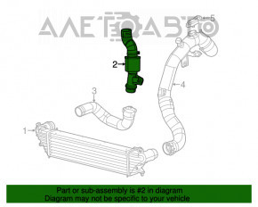 Tubul de admisie de aer dreapta sus pentru Fiat 500L 1.4T