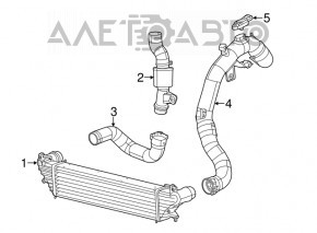 Tubul de admisie de aer dreapta sus pentru Fiat 500L 1.4T