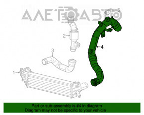 Furtun de aer stânga Fiat 500L 1.4T