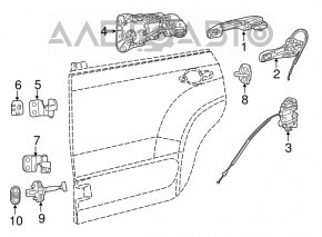 Blocare ușă spate dreapta Fiat 500L 14-