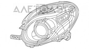 Far dreapta goală Fiat 500L 14-