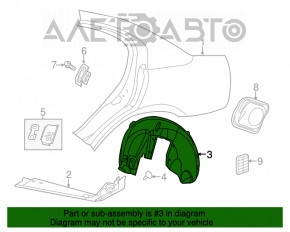 Aripa spate stânga Dodge Charger 15-20 restilizat.