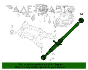 Arborele cardanic spate pentru Dodge Charger 11- AWD, lung