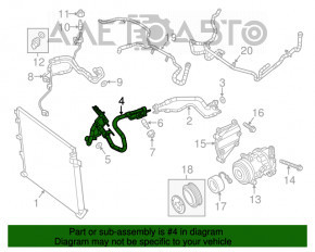 Tubul de aer condiționat condensator-compresor Jeep Cherokee KL 14-18 3.2 2 buc