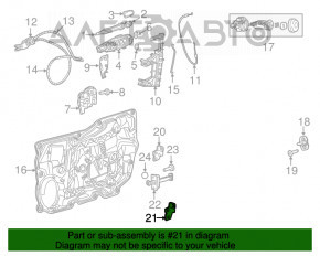 Buclele ușii din spate stânga superioară Chrysler 200 15-17